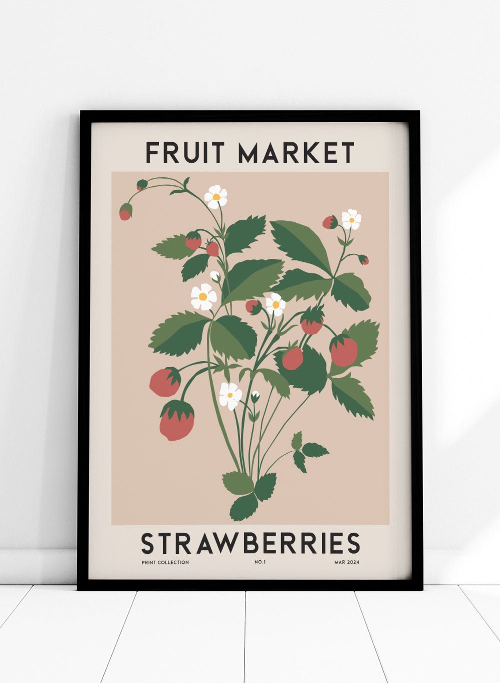Strawberries Fruit Market Art Print_Sugar & Canvas