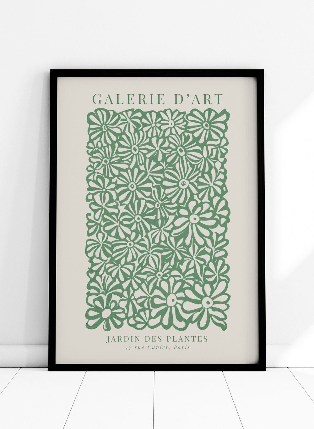 Green Garden of Plants Abstract Flowers Art Print_Sugar & Canvas