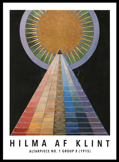 Hilma af Klint Print, Hilma af Klint Poster, Altarpiece No. 1 Group X 1915 Vintage Poster, Museum Poster, Colorful Exhibition Poster