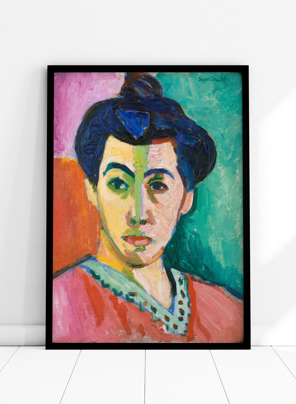 Henri Matisse Portrait of Madame Matisse The Green Line The Green Stripe Painting Art Print, Retro Matisse Vintage Museum Poster, Colorful Wall Art