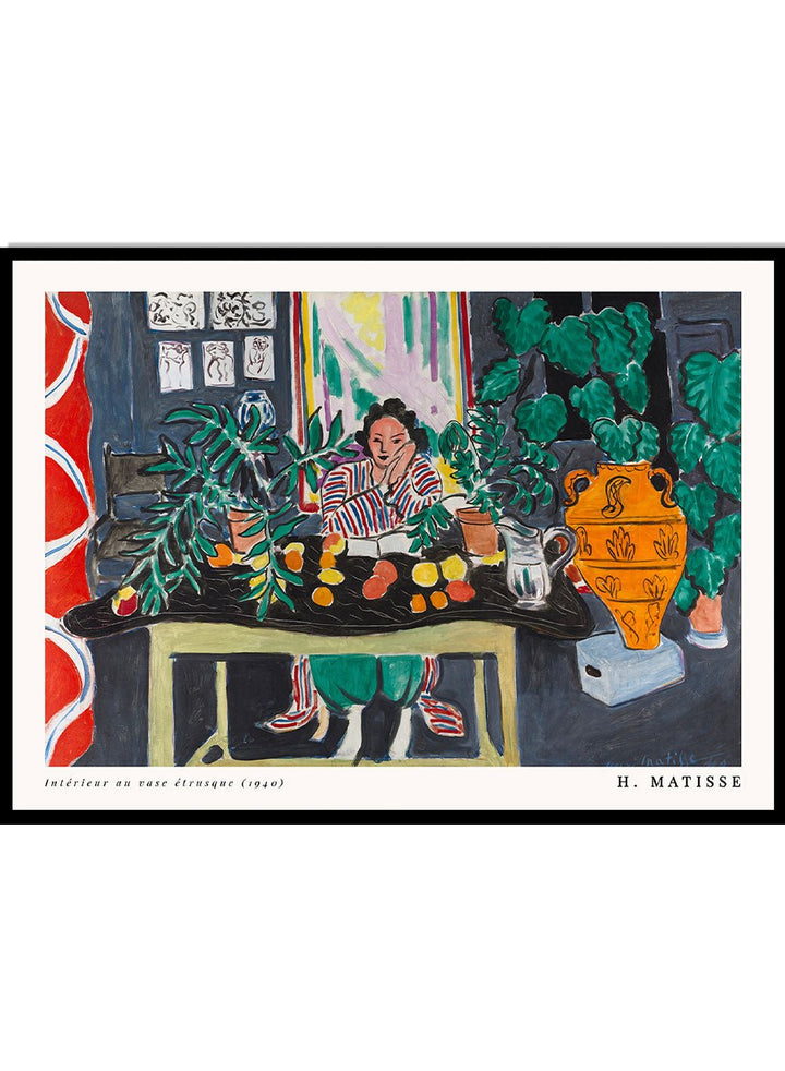 Henri Matisse Interior with an Etruscan Vase Art Print_Sugar & Canvas