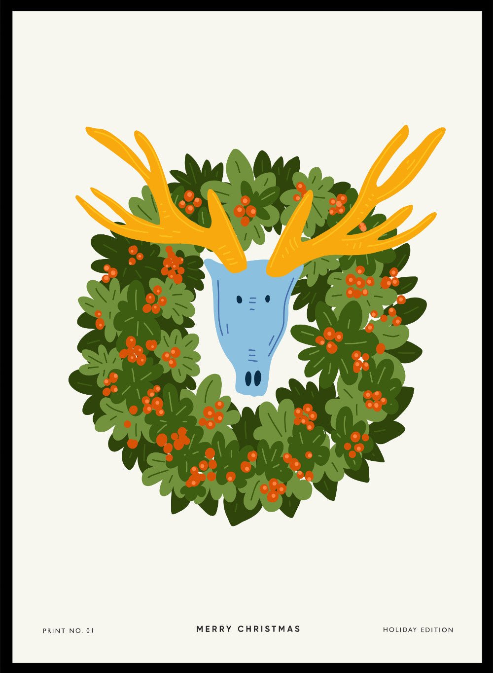 Holiday Antlers Art Print_Sugar & Canvas