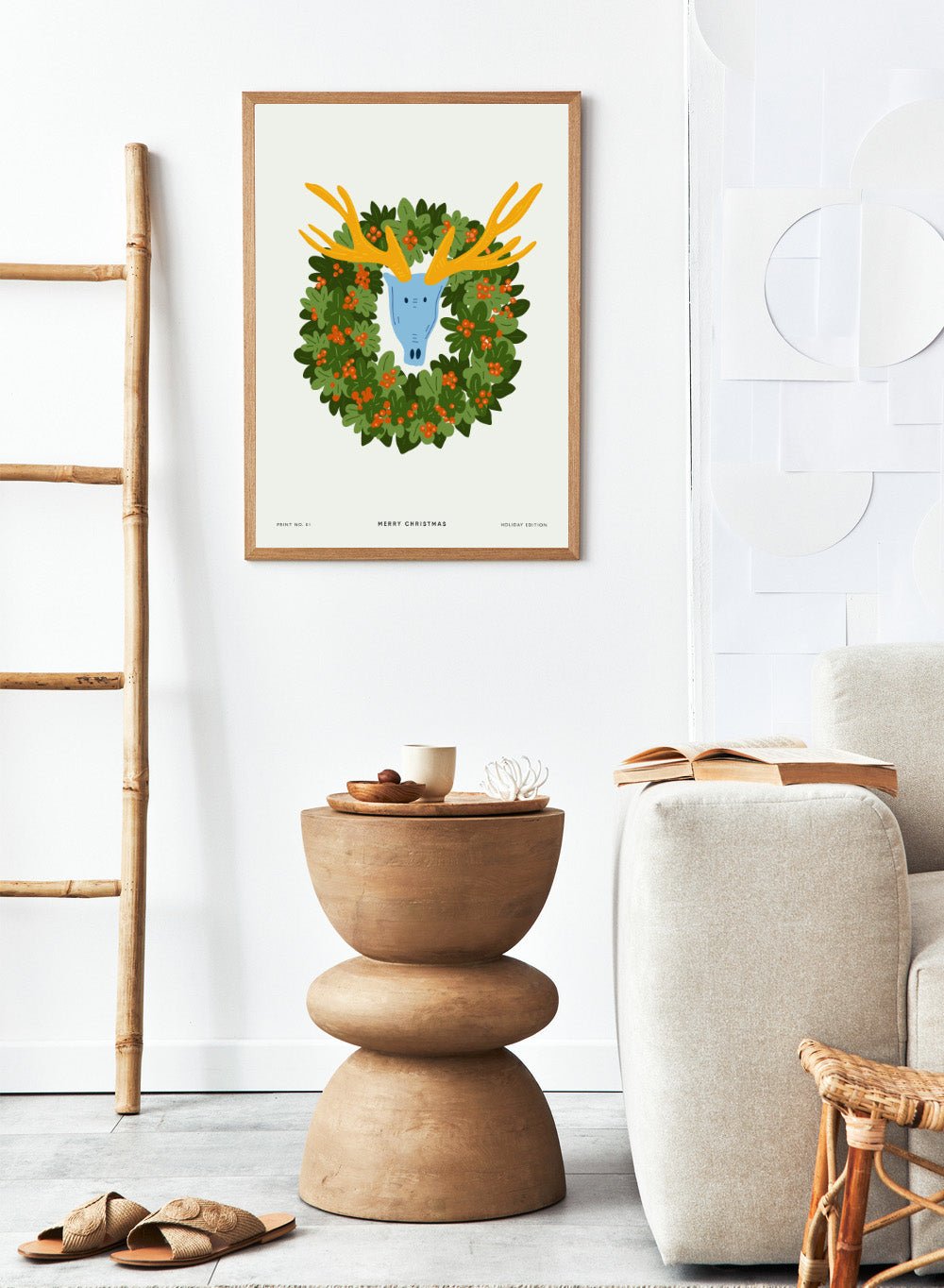 Holiday Antlers Art Print_Sugar & Canvas