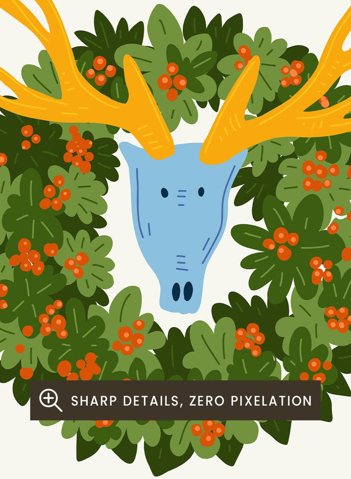 Holiday Antlers Art Print_Sugar & Canvas