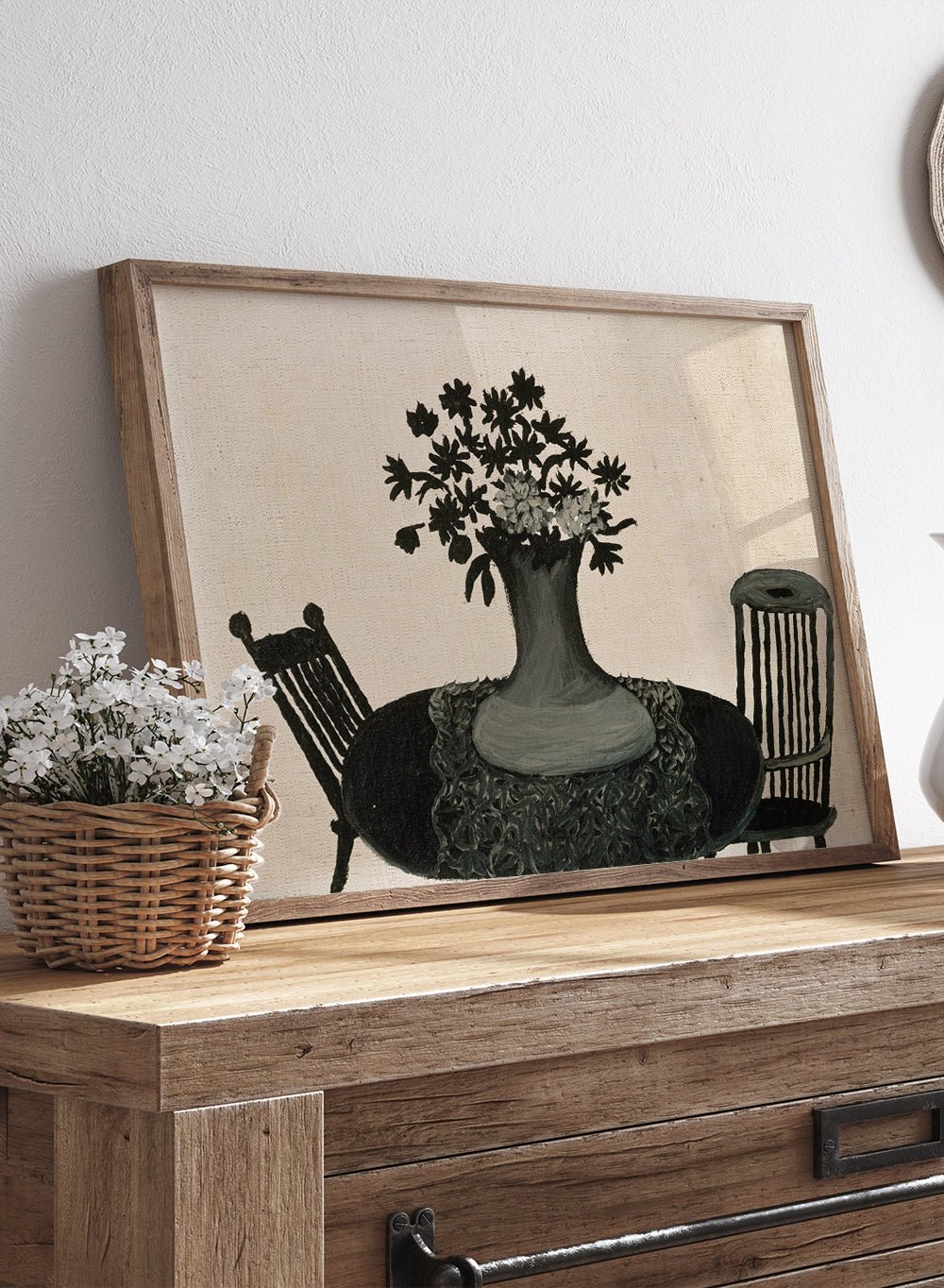 "Table and Two Chairs" Art Print_Sugar & Canvas