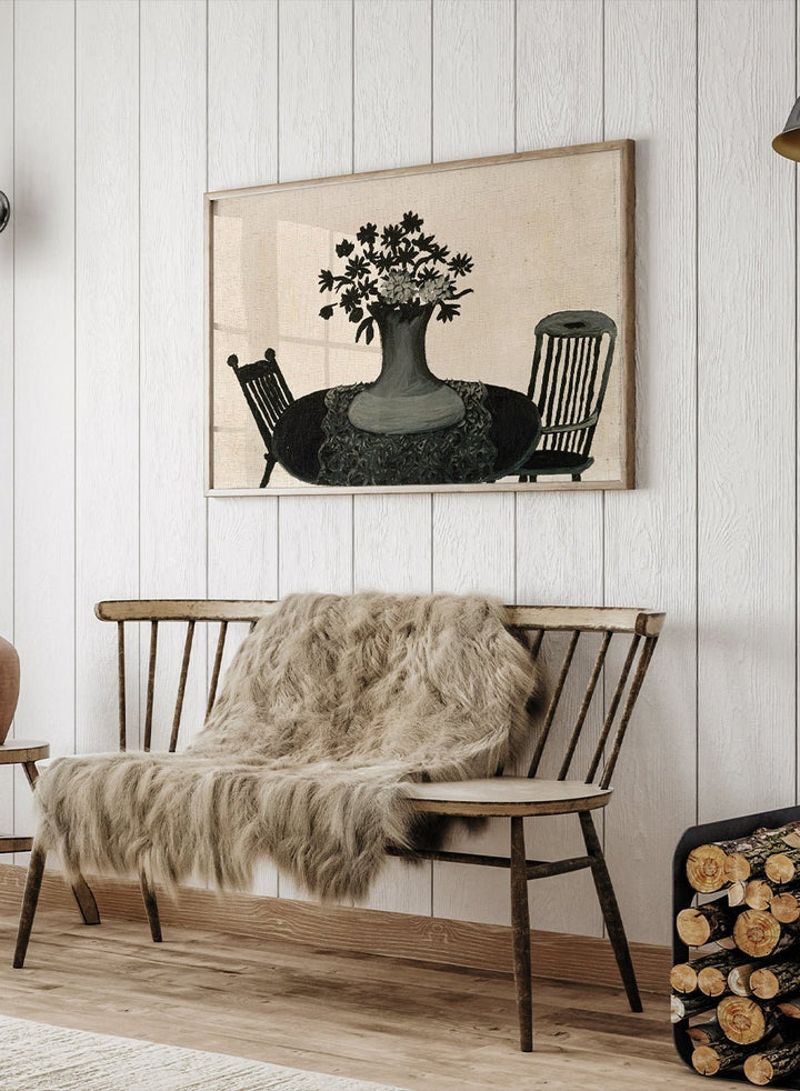 "Table and Two Chairs" Art Print_Sugar & Canvas