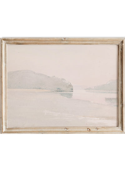 James Crowe Richmond - Entrance from inside. Sunset (1862), Vintage Coastal Landscape Wall Art Print | Watercolor Ocean Sea Painting, Neutral Beach Poster, Seaside Sunset Decor, Rustic Farmhouse