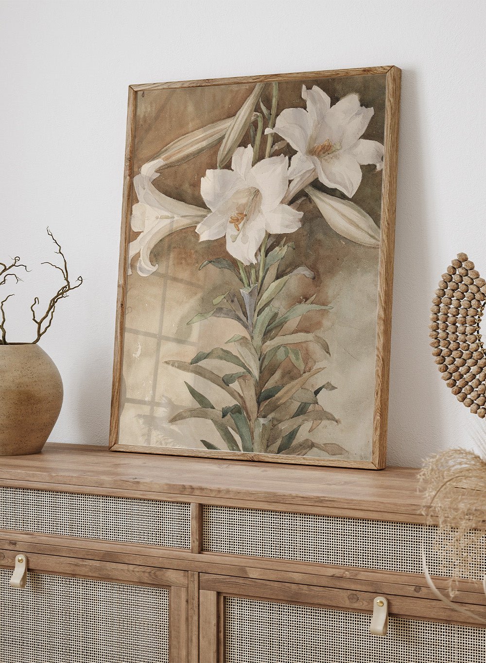 "Still Life of Easter Lilies" Art Print_Sugar & Canvas