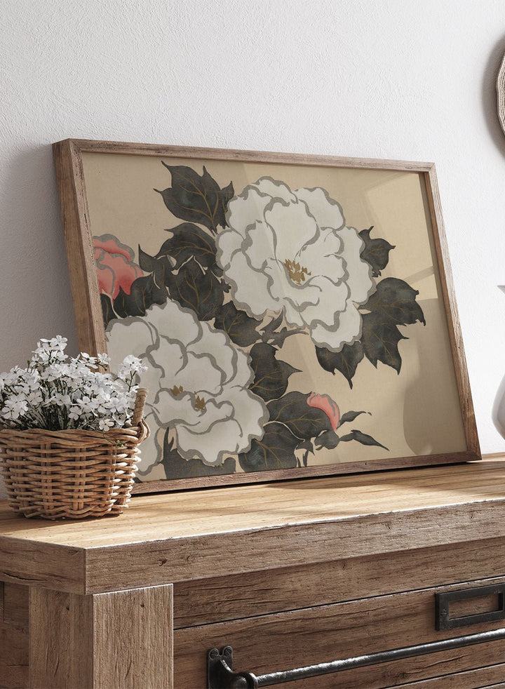 Kamisaka Sekka "Peonies" Art Print_Sugar & Canvas