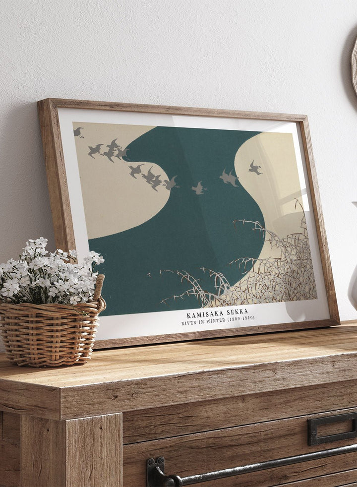 Kamisaka Sekka "River in Winter" Art Print_Sugar & Canvas