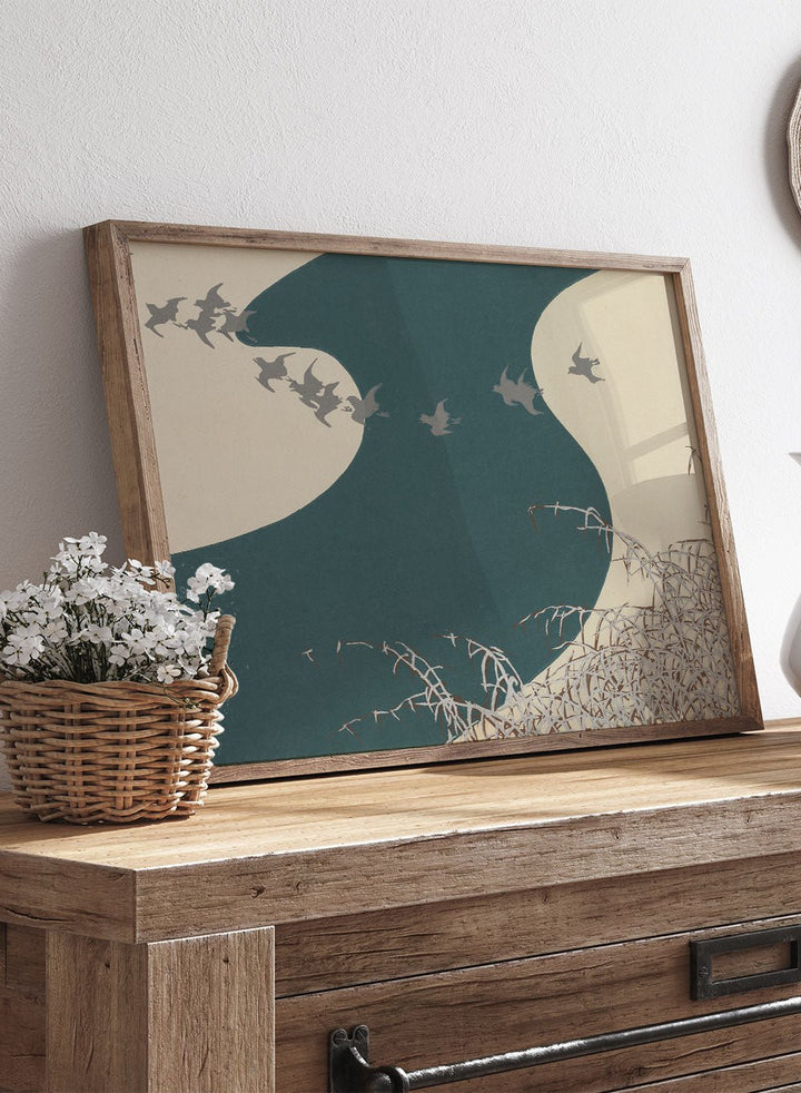 Kamisaka Sekka "River in Winter" Art Print_Sugar & Canvas