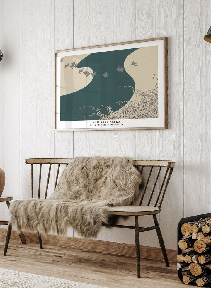 Kamisaka Sekka "River in Winter" Art Print_Sugar & Canvas