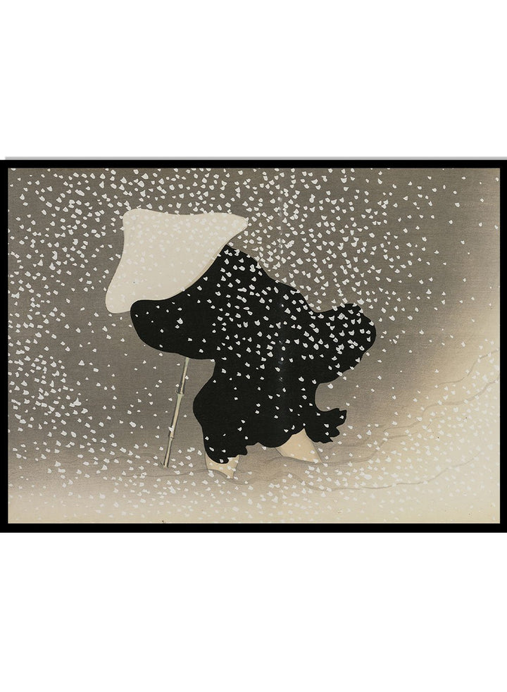Kamisaka Sekka "Swirling Snow" Art Print_Sugar & Canvas