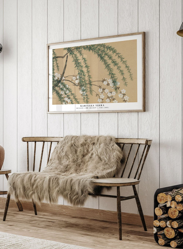 Kamisaka Sekka "Willow and Cherry" Art Print_Sugar & Canvas