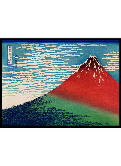 Katsushika Hokusai Fine Wind, Clear Morning Mount Fuji Vintage Japanese Woodblock Art Print | 葛飾北斎, Japanese Art, Japanese Poster