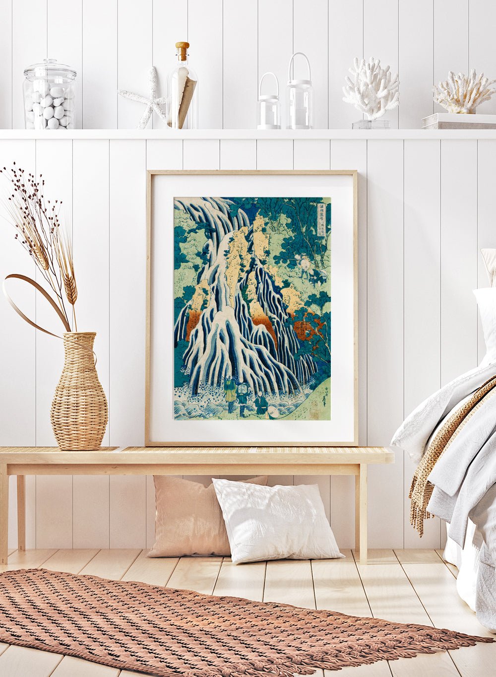 Katsushika Hokusai Kirifuri Waterfall at Kurokami Mountain Art Print_Sugar & Canvas