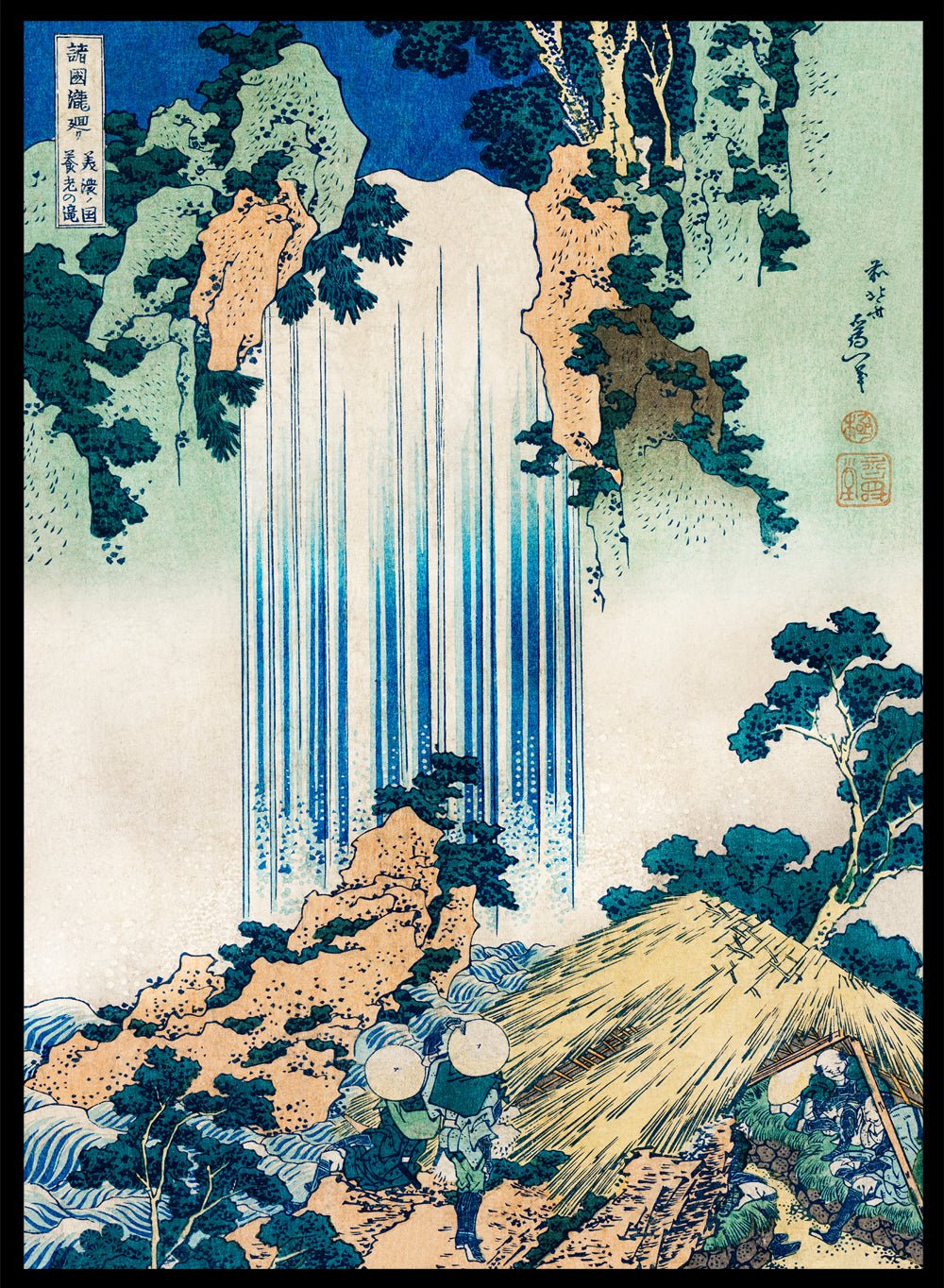 Katsushika Hokusai Yoro Waterfall in Mino Province Art Print_Sugar & Canvas