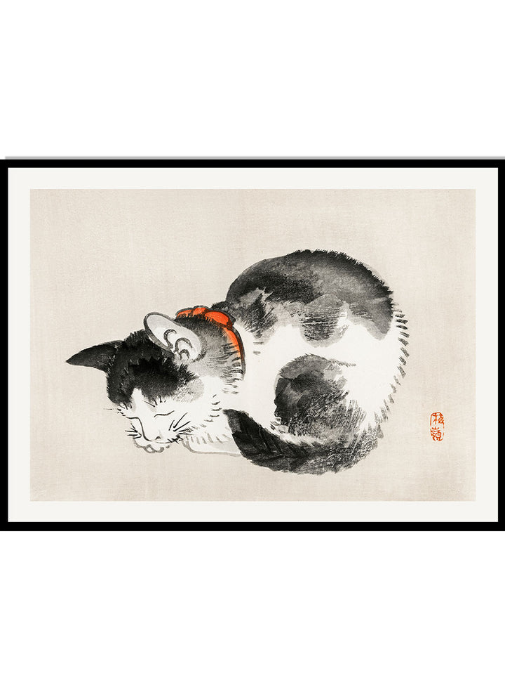 Kono Bairei "Sleeping Cat" Art Print_Sugar & Canvas