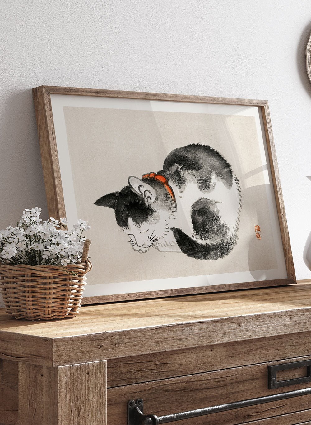 Kono Bairei "Sleeping Cat" Art Print_Sugar & Canvas