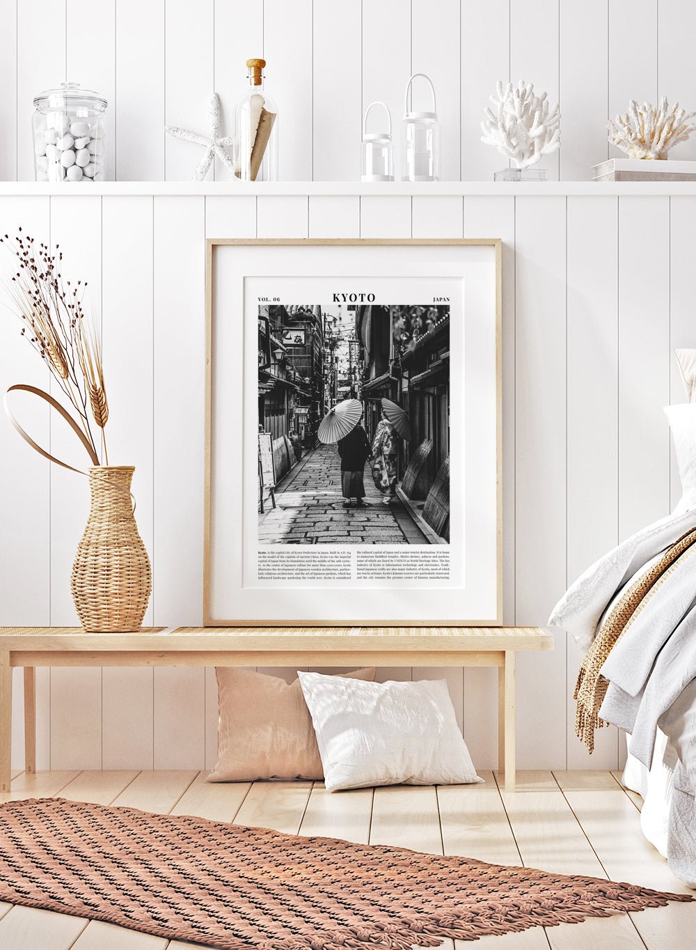 Kyoto Japan Black and White Travel Art Print_Sugar & Canvas