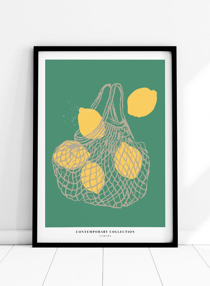 Lemons Kitchen Illustration Art Print_Sugar & Canvas