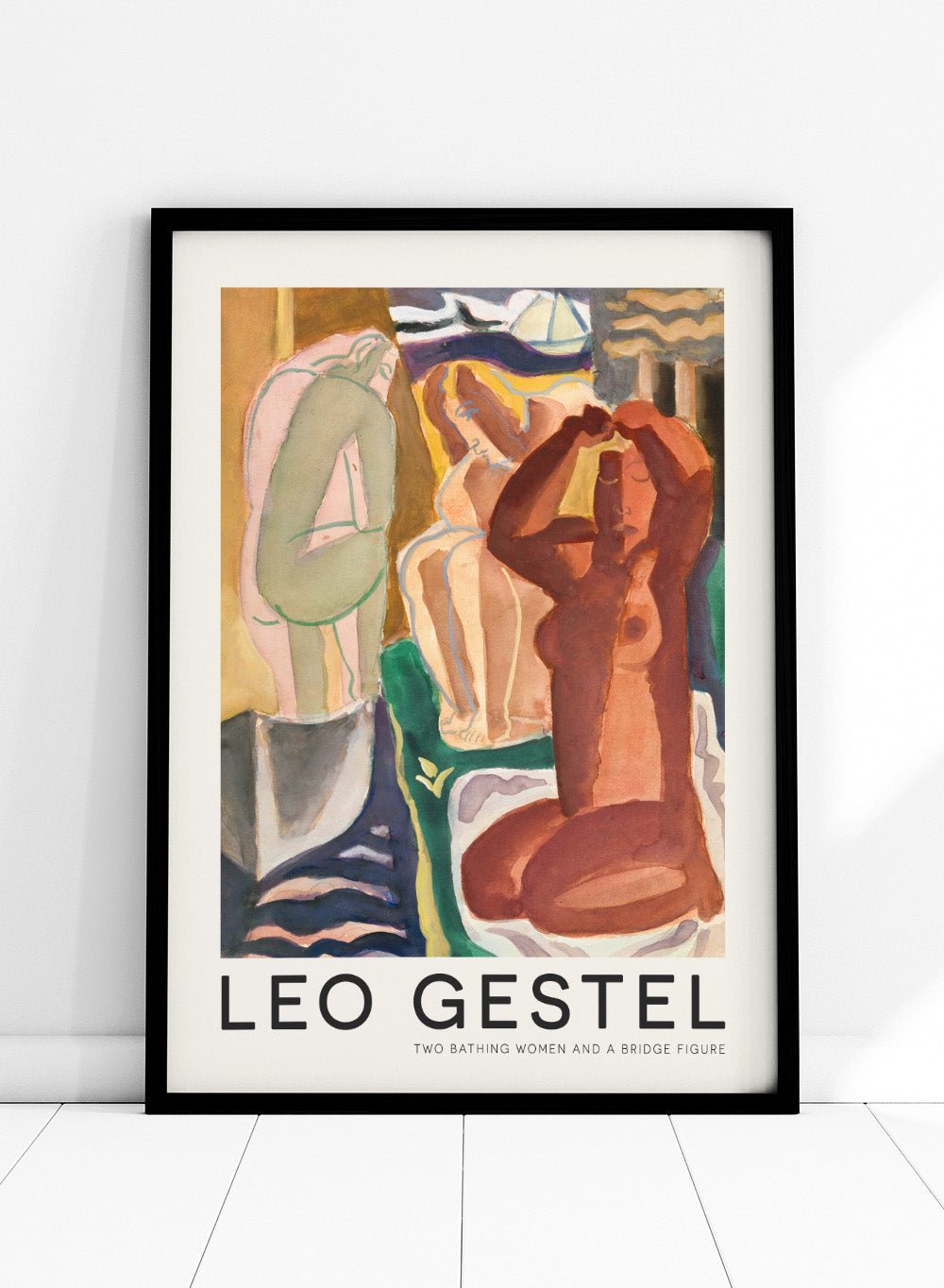 “Two Bathing Women and a Bridge Figure” Art Print_Sugar & Canvas