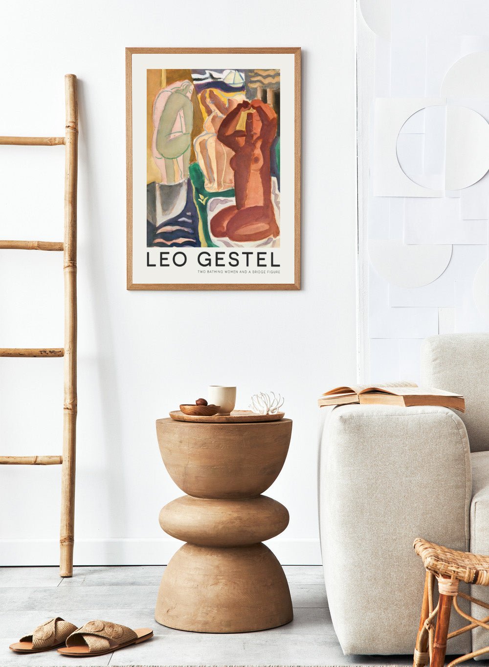 “Two Bathing Women and a Bridge Figure” Art Print_Sugar & Canvas