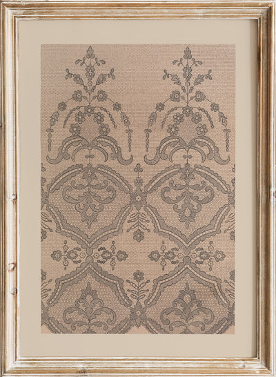 Matthew Digby Wyatt - Black lace flounce, Vintage Black Lace Pattern Wall Art Print | Antique Textile Illustration Poster, Victorian Fabric Design, Rustic Farmhouse Cottagecore