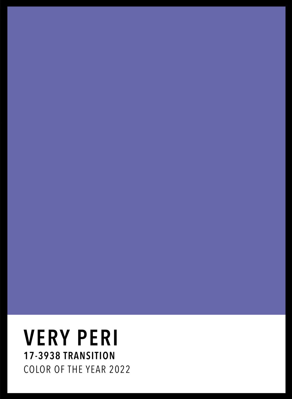 Very Peri Color Card Art Print_Sugar & Canvas