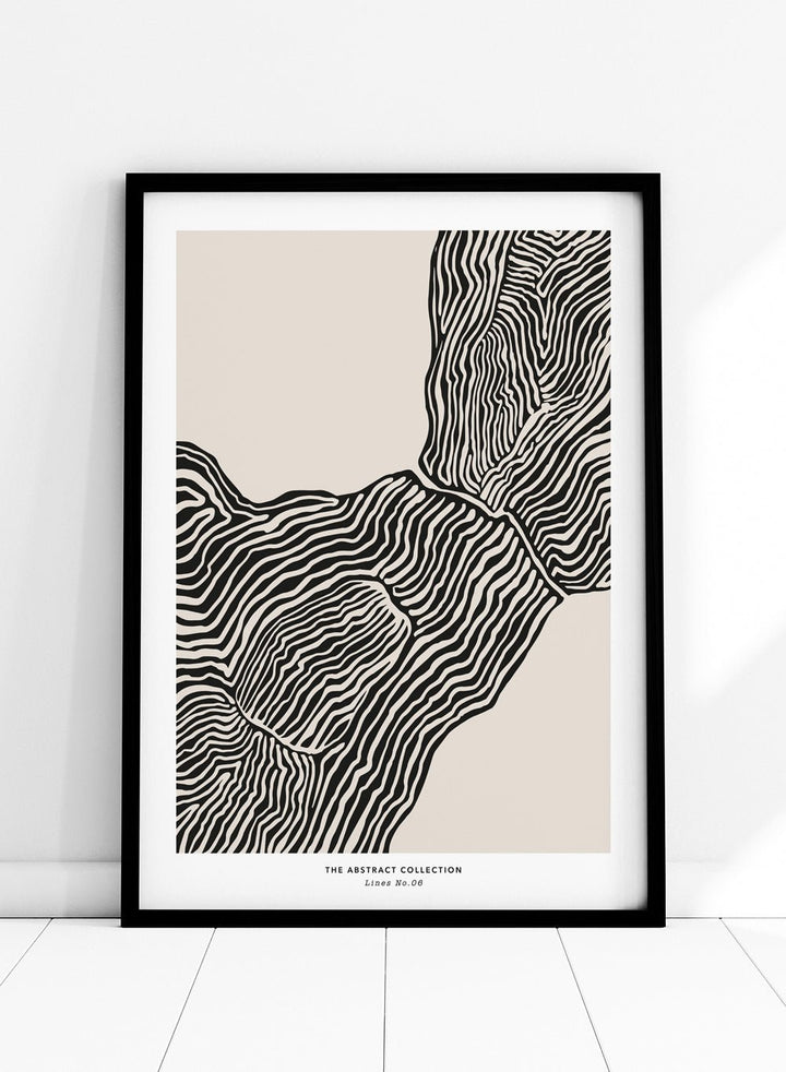 Minimalist Mid Century Modern Lines Art Print AB12_Sugar & Canvas