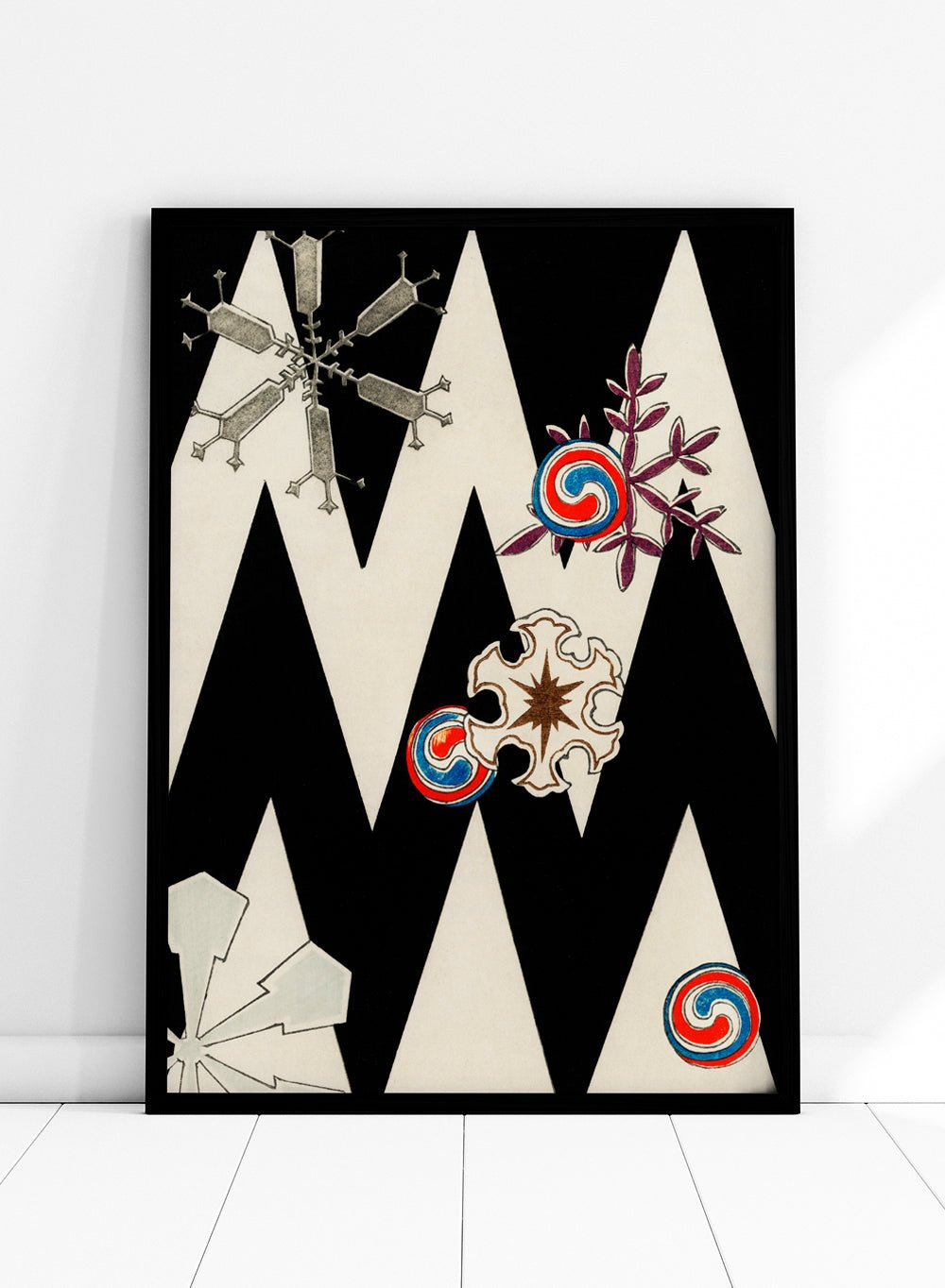 Watanabe Seitei Snow Flakes Illustration Art Print_Sugar & Canvas