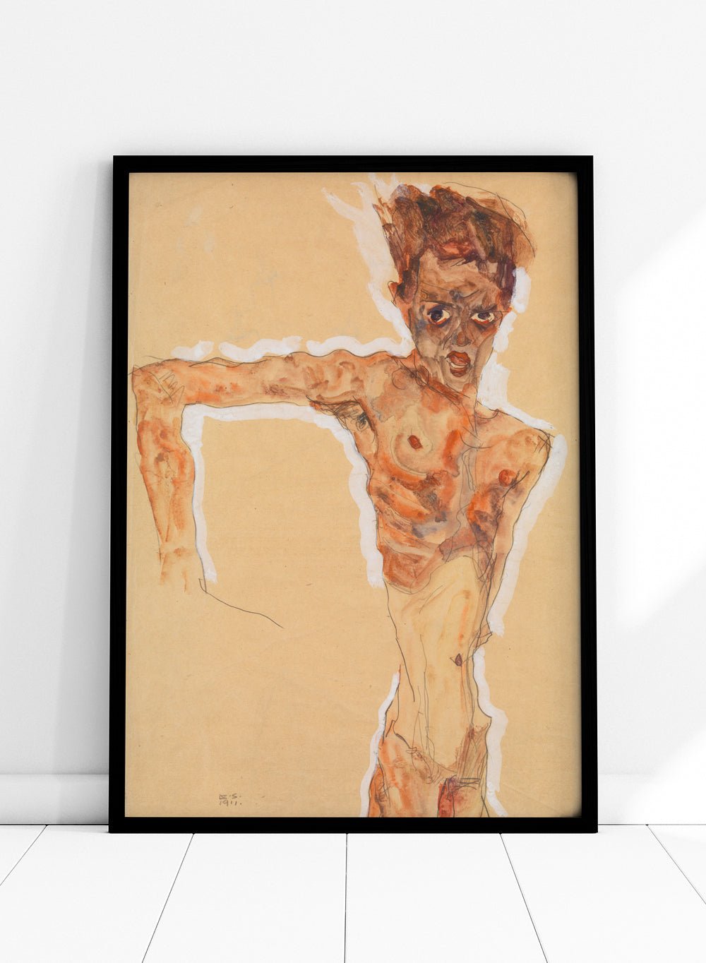 Egon Schiele Self Portrait 1911 Art Print ES01_Sugar & Canvas