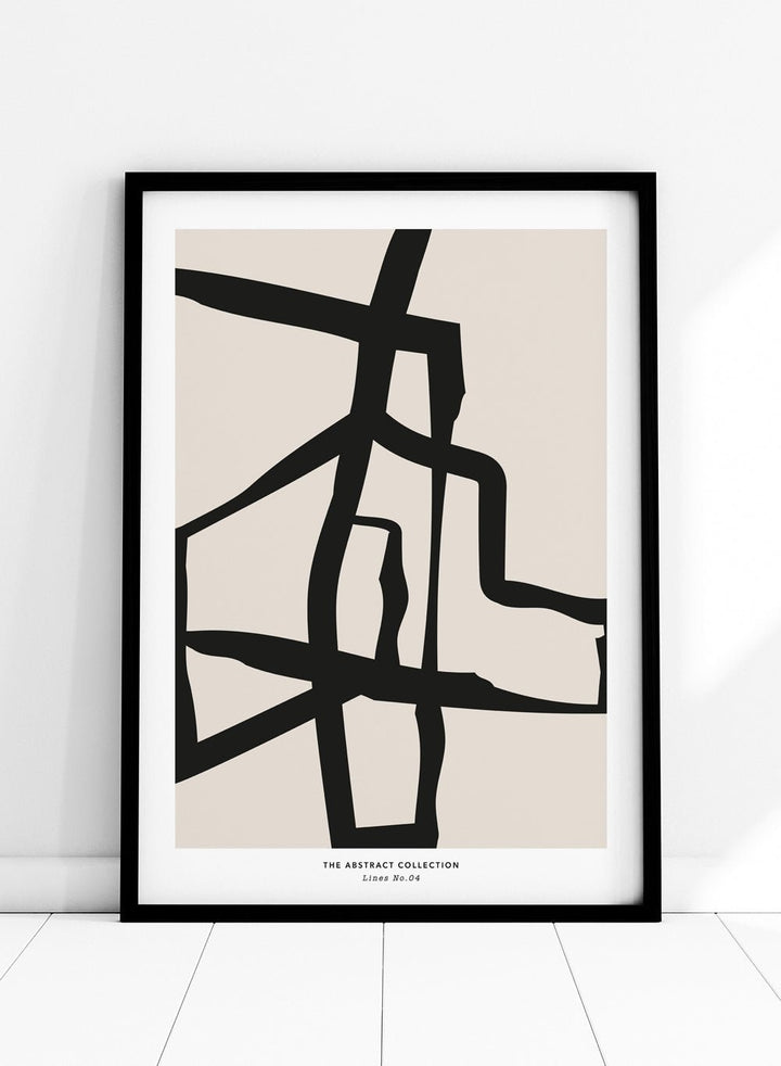 Minimalist Mid Century Modern Lines Art Print AB09_Sugar & Canvas