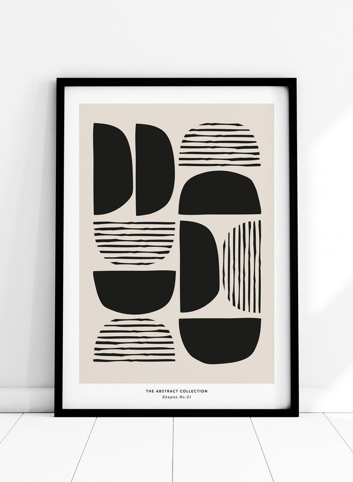 Minimalist Mid Century Modern Shapes Art Print AB10_Sugar & Canvas