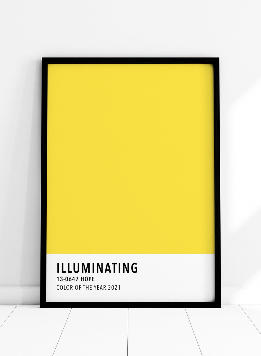 Illuminating Yellow Color Card Art Print_Sugar & Canvas