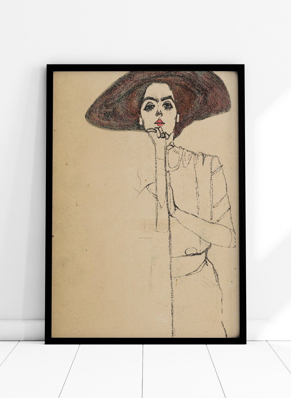 Egon Schiele Portrait of a Woman 1910 Art Print ES06_Sugar & Canvas
