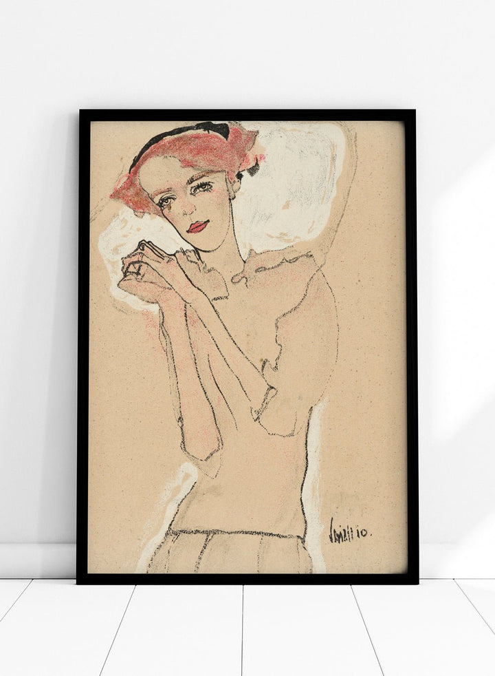 Egon Schiele Portrait of a Woman Art Print ES02_Sugar & Canvas