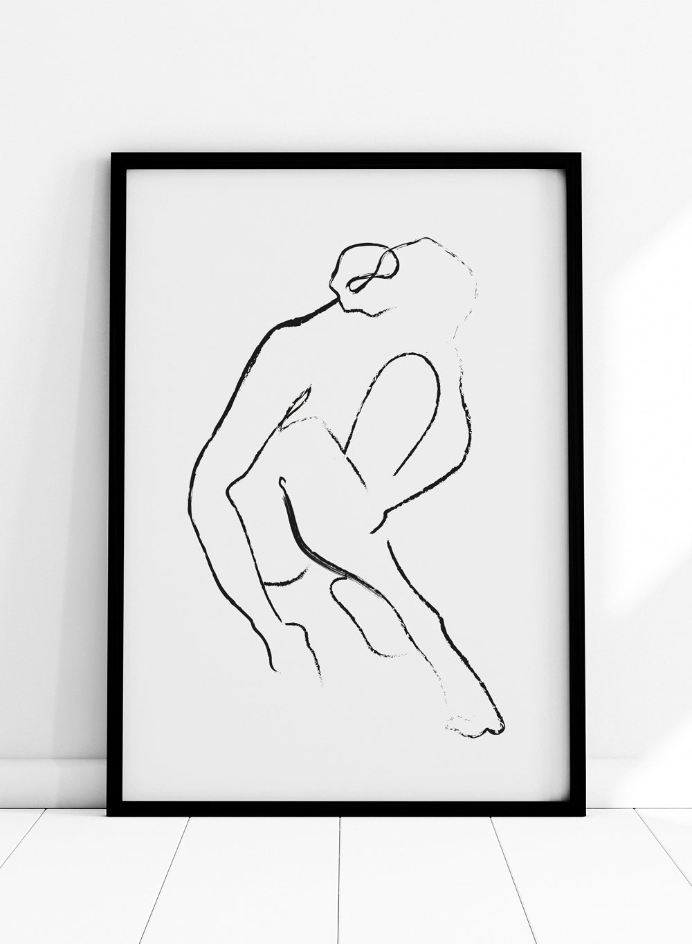Minimalist Body Figure Line Art Print AB25_Sugar & Canvas