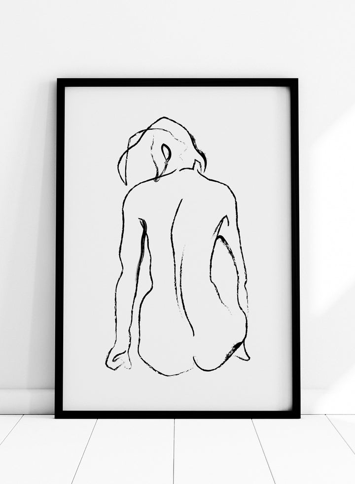 Minimalist Body Figure Line Art Print AB23_Sugar & Canvas
