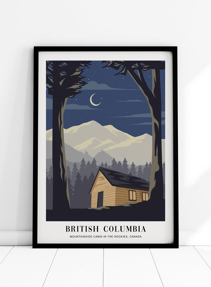 Cabin in the Rockies Wilderness Canada Art Print_Sugar & Canvas