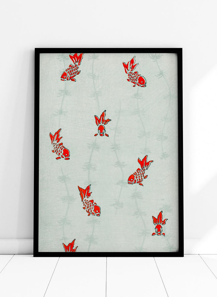 Watanabe Seitei Gold Fish Art Print_Sugar & Canvas