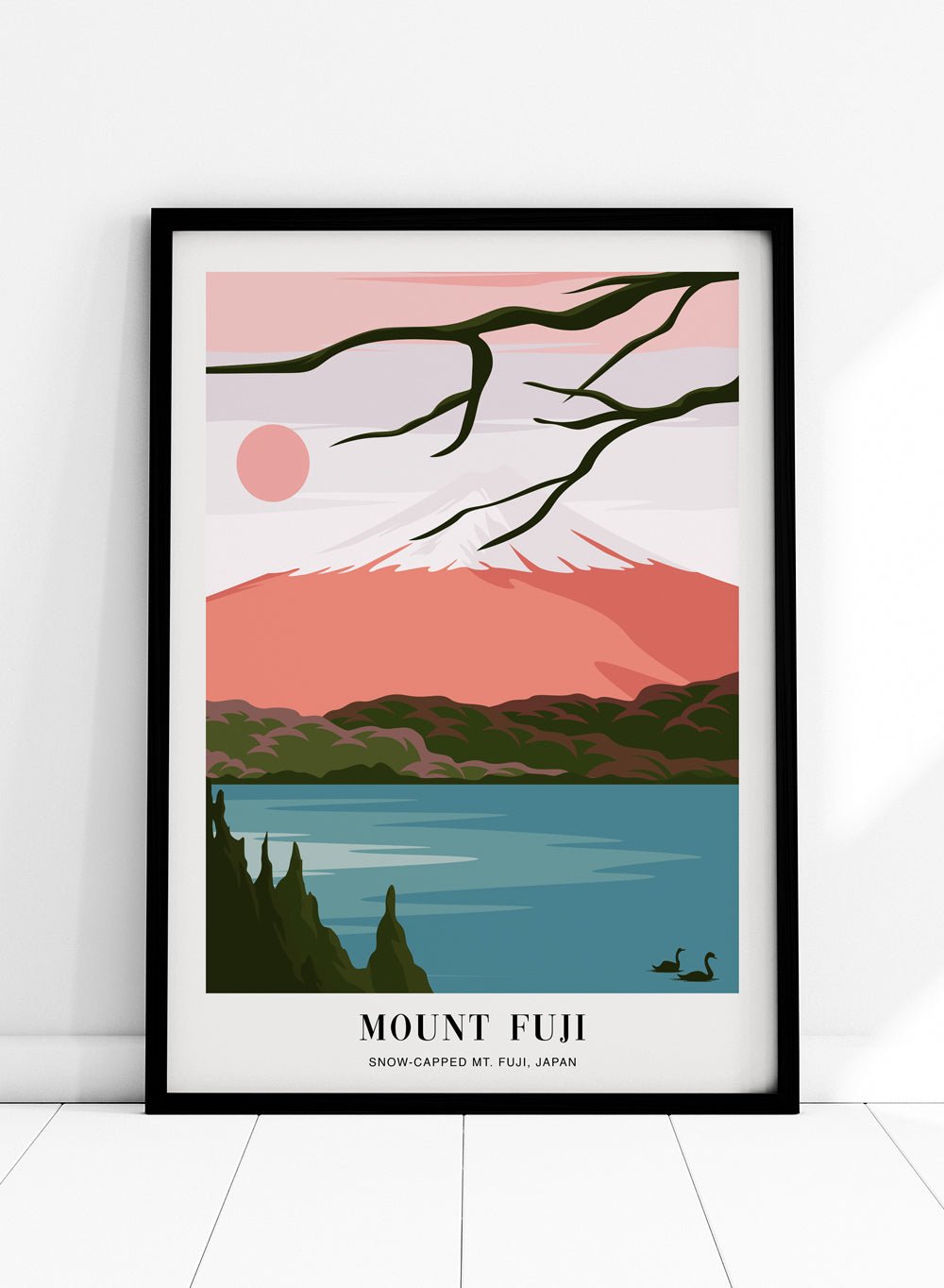 Snow Capped Mount Fuji Japan Art Print TA21_Sugar & Canvas