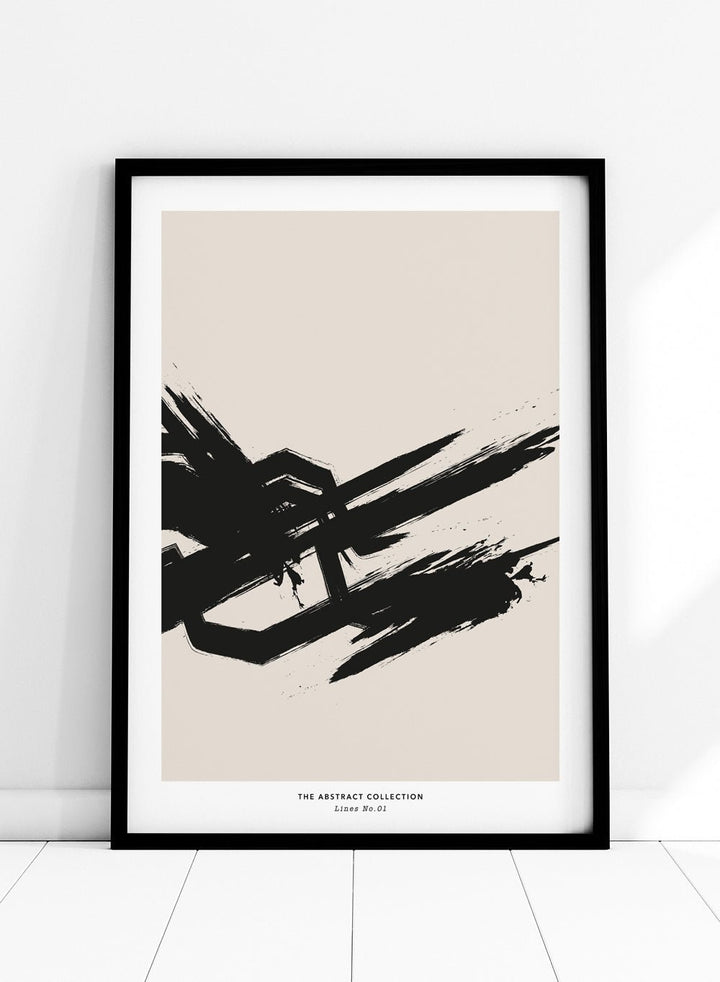 Minimalist Paint Brush Strokes Art Print AB07_Sugar & Canvas
