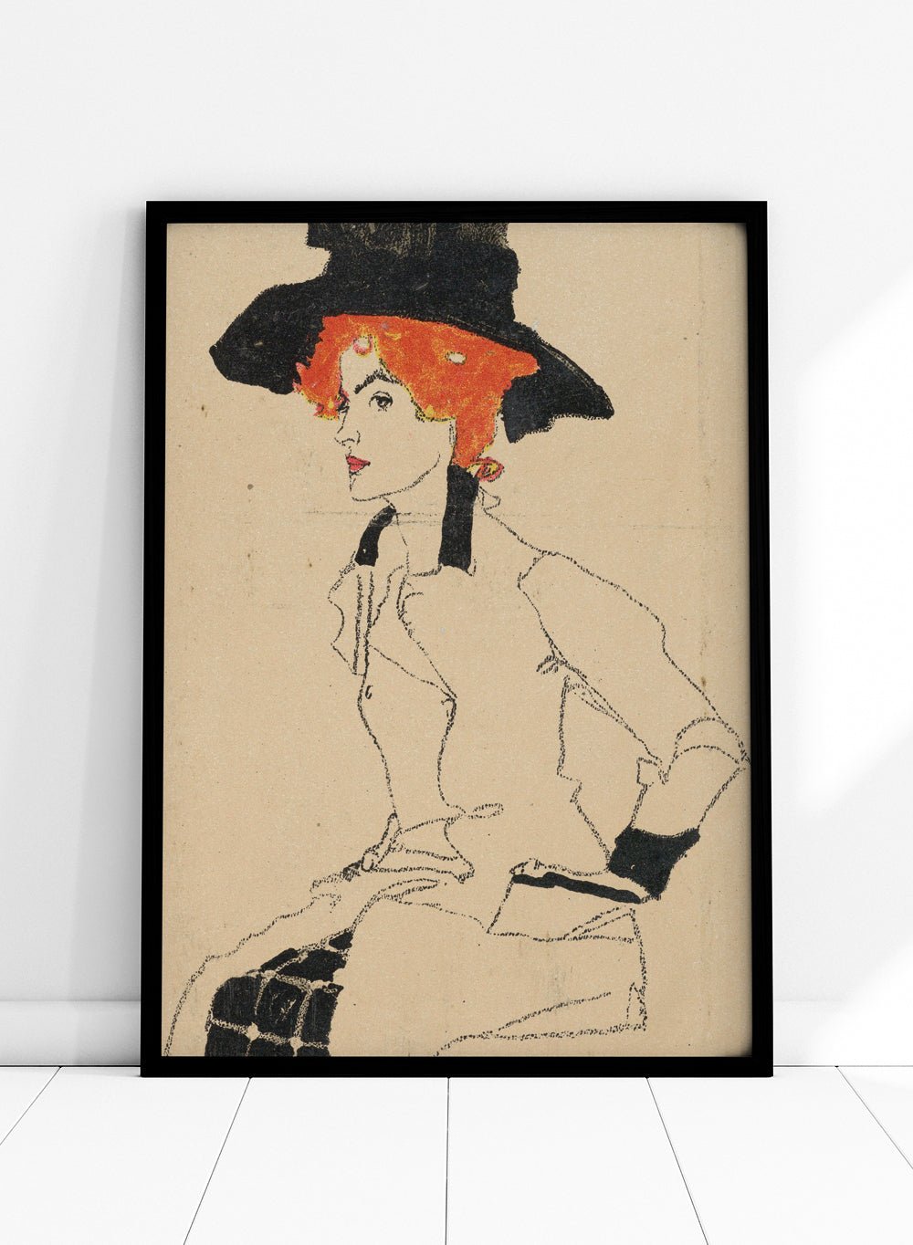 Egon Schiele Portrait of a Woman 1910 Art Print ES05_Sugar & Canvas