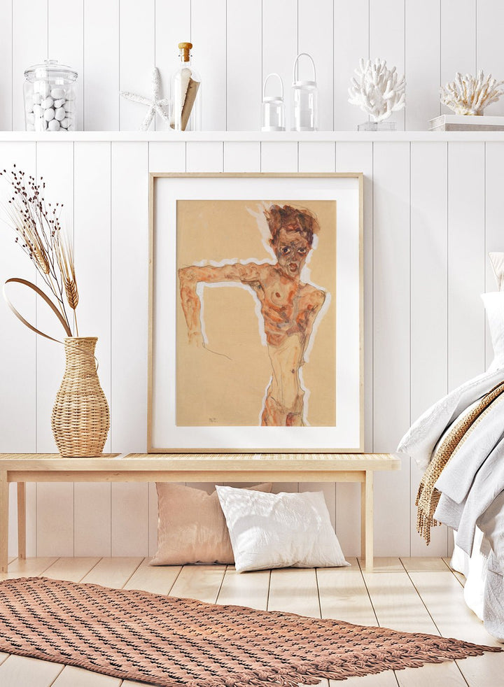 Egon Schiele Self Portrait 1911 Art Print ES01_Sugar & Canvas