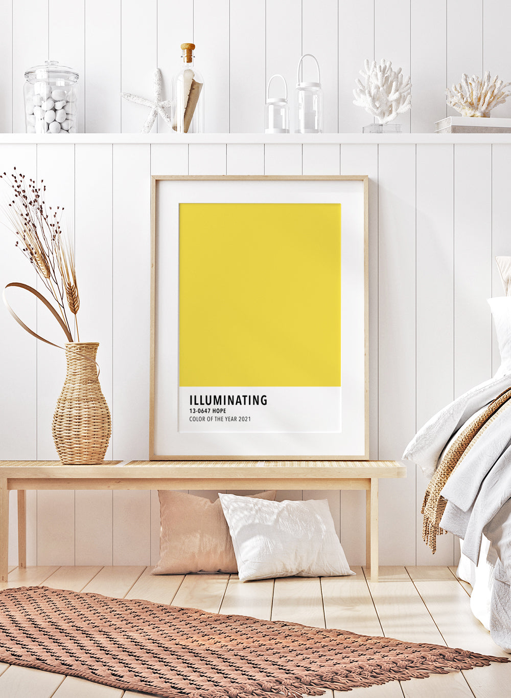 Illuminating Yellow Pantone Color Card Inspired Art Print