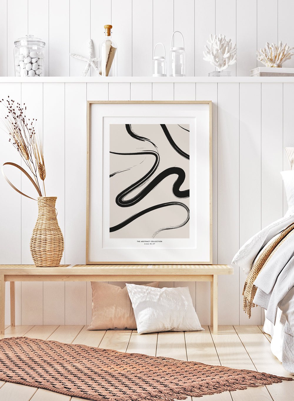 Minimalist Paint Brush Strokes Art Print AB13_Sugar & Canvas