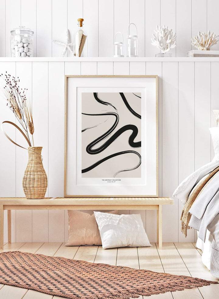 Minimalist Paint Brush Strokes Art Print AB13_Sugar & Canvas