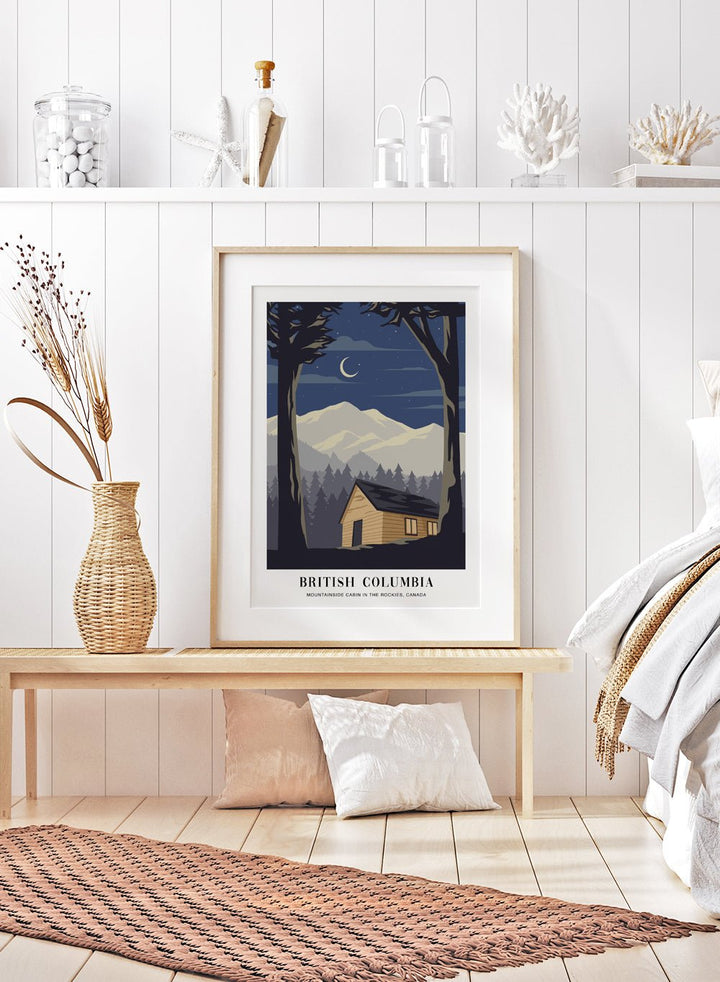 Cabin in the Rockies Wilderness Canada Art Print_Sugar & Canvas