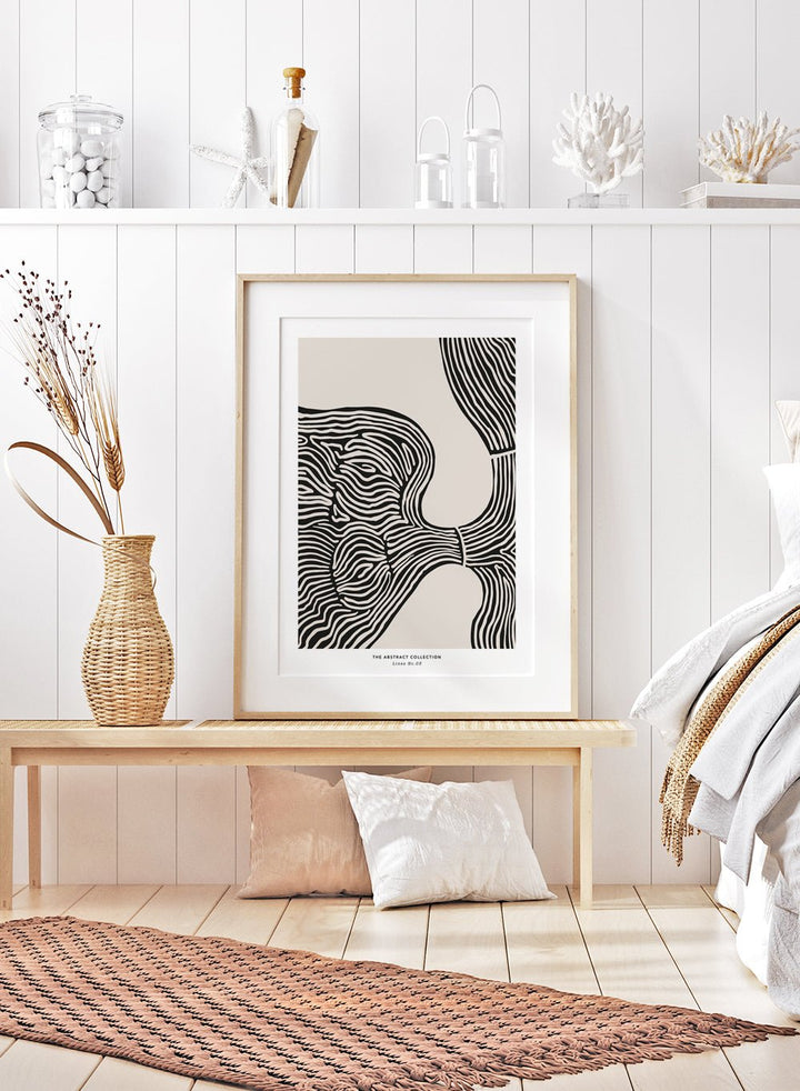 Minimalist Mid Century Modern Lines Art Print AB08_Sugar & Canvas